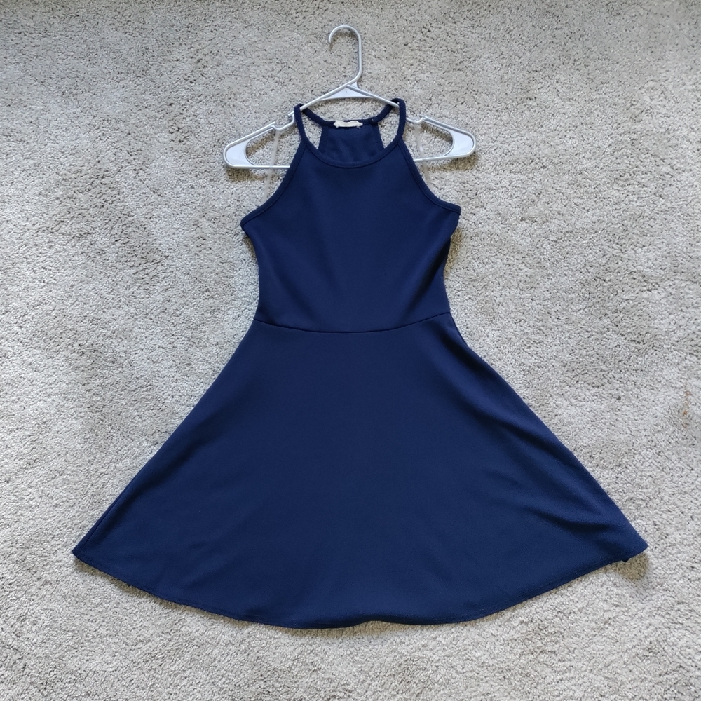Navy halter dress - Picture 2 of 6